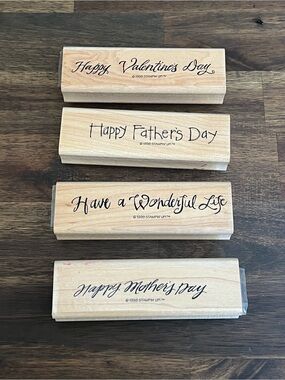 Stampin' Up! Wonderful Wishes Stamp Set, Wood Mount, Used, Retired